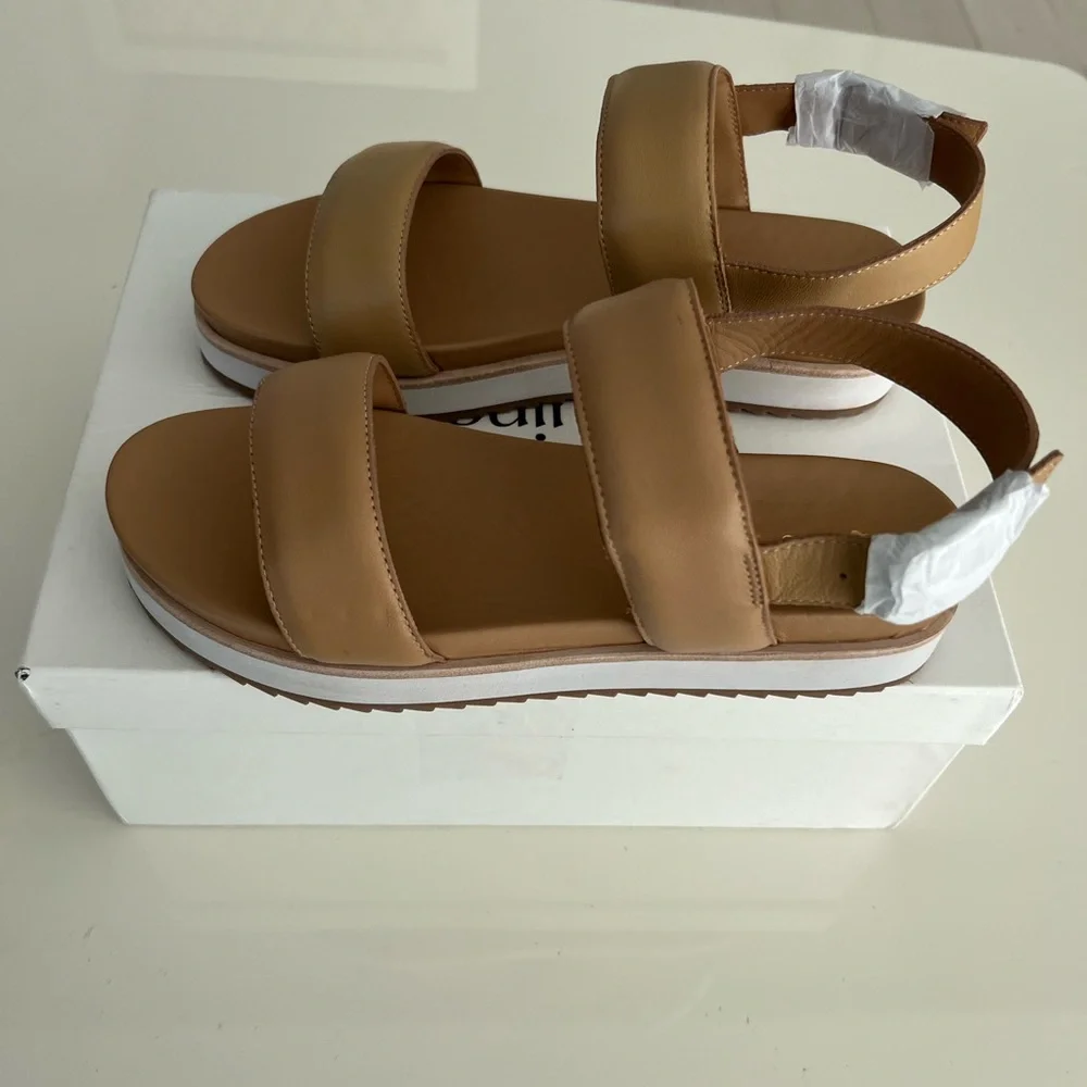 Quince Italian Leather Platform Sandal Size 7 - Picture 10 of 14